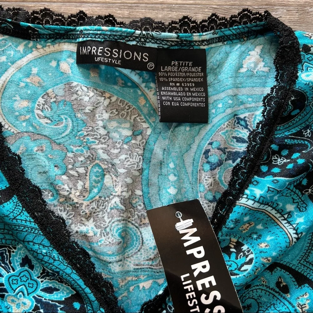 3/$25 NWT Impressions Lifestyle top LP - Picture 6 of 8